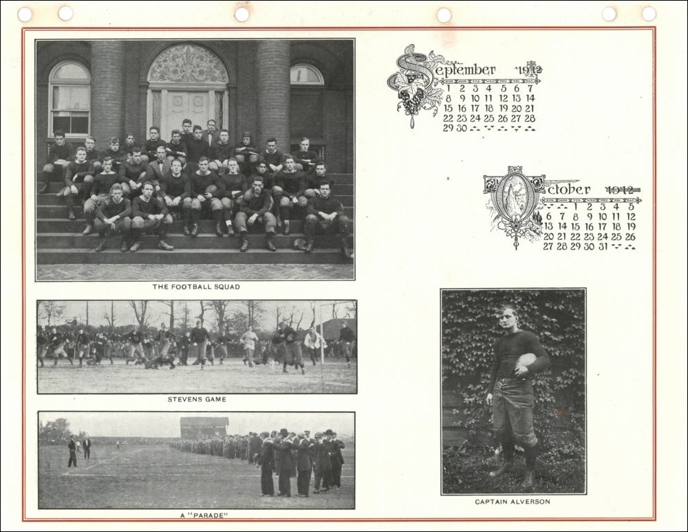 1912 Rutgers Calendar